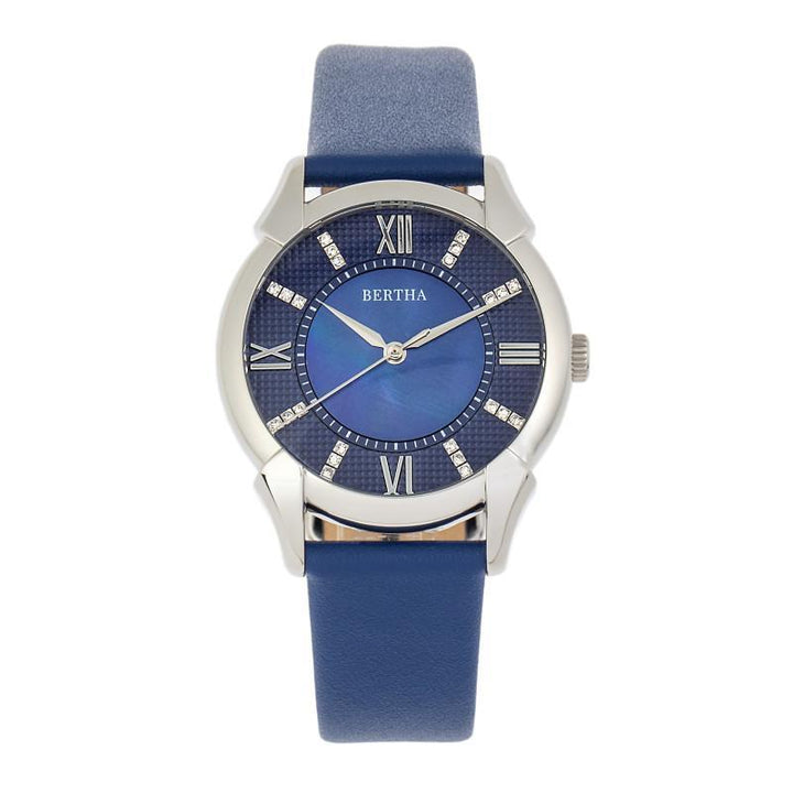 Bertha Ida Mother-of-Pearl Leather-Band Watch
