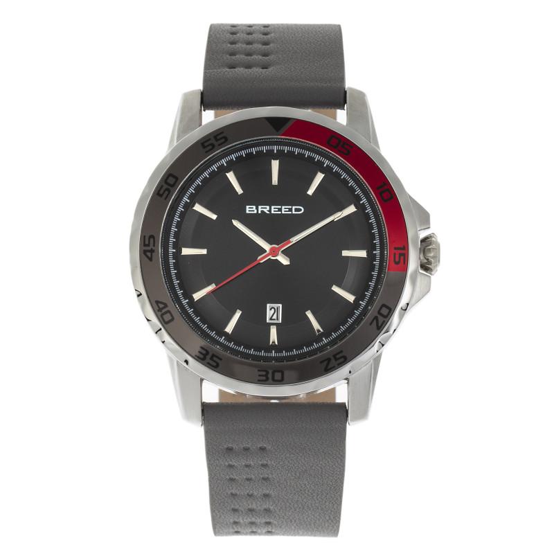 Breed Revolution Leather-Band Watch w/Date