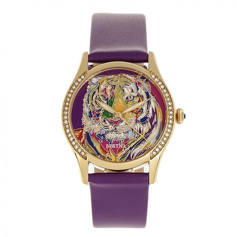Bertha Annabelle Leather-Band Watch