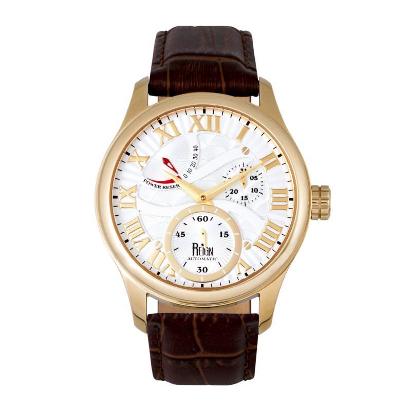 Reign Bhutan Leather-Band Automatic Watch