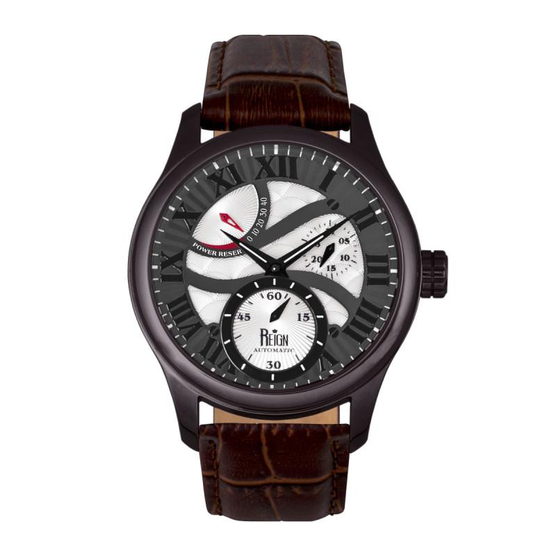 Reign Bhutan Leather-Band Automatic Watch