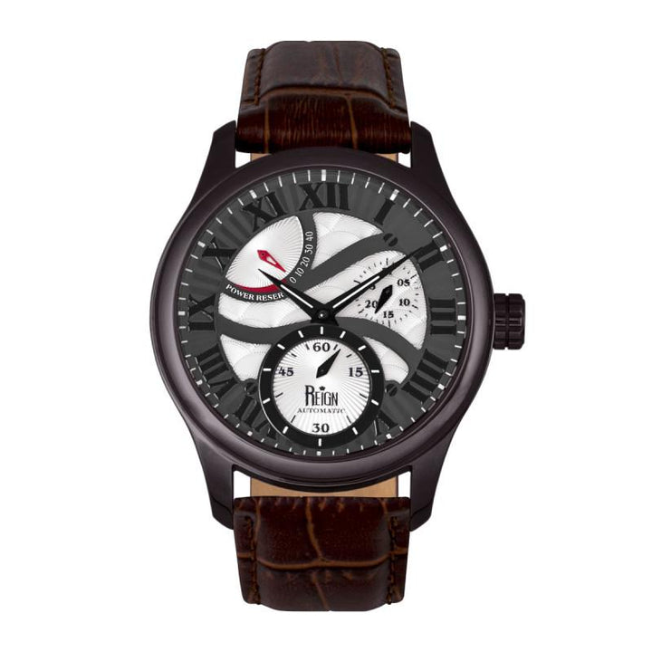 Reign Bhutan Leather-Band Automatic Watch