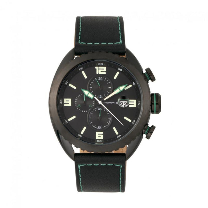 Morphic M64 Series Chronograph Leather-Band Watch w/ Date