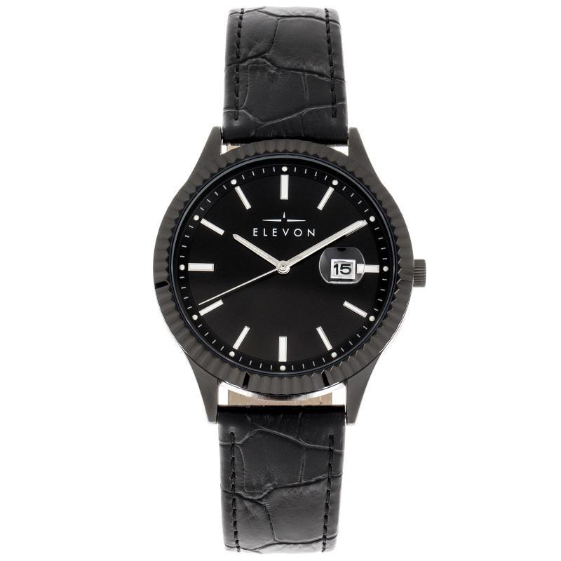 Elevon Concorde Leather-Band Watch w/Date