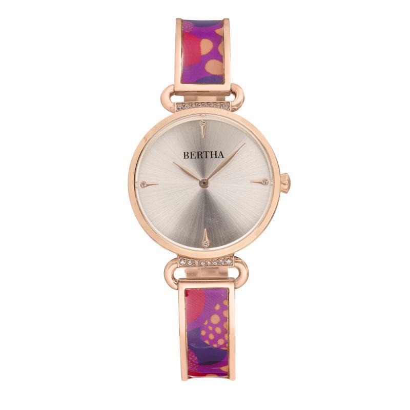 Bertha Katherine Enamel-Designed Bracelet Watch - Ruumur
