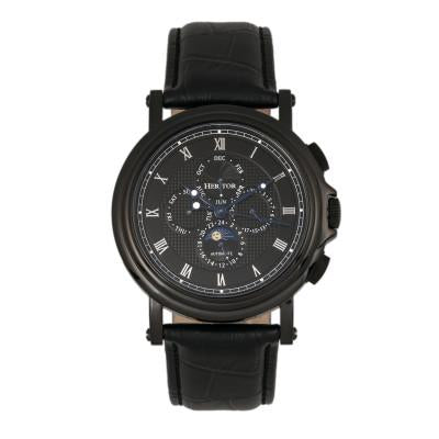 Heritor Automatic Kingsley Leather-Band Watch w/Day/Date