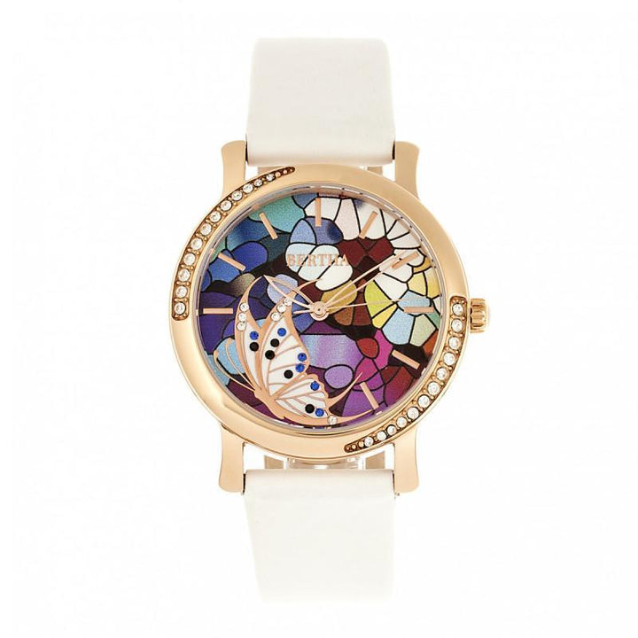 Bertha Vanessa Leather Band Watch