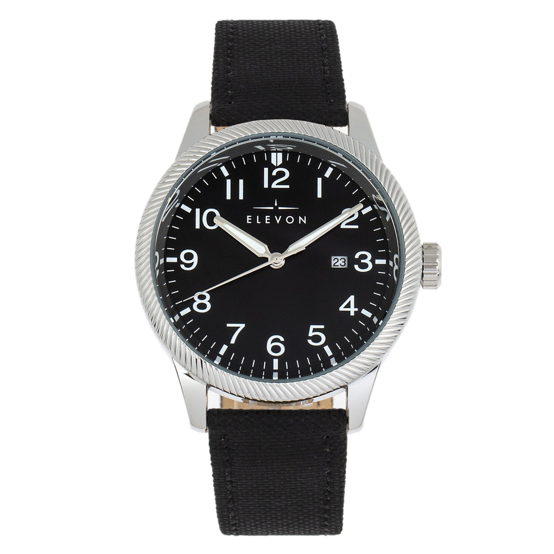Elevon Bandit Leather-Band Watch w/Date