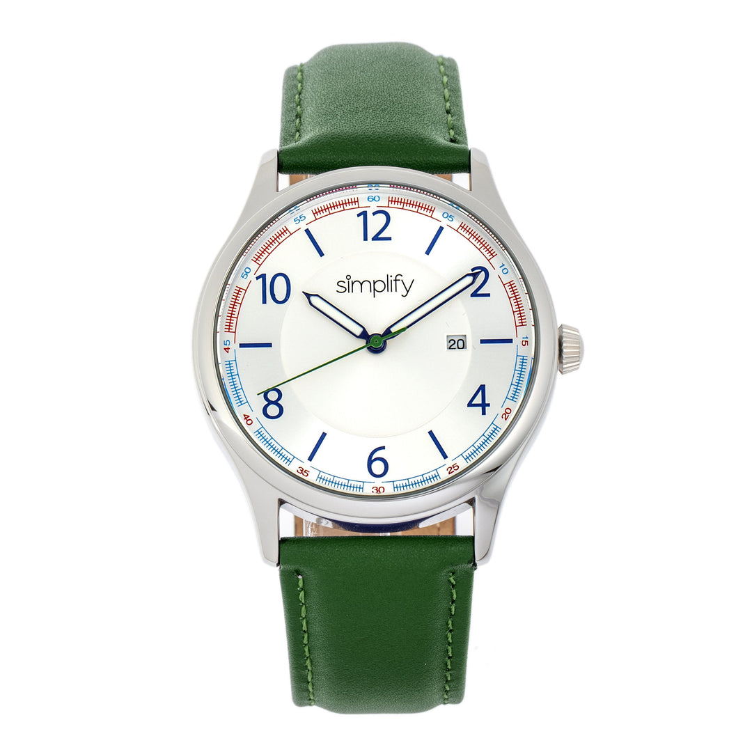 Simplify The 6900 Leather-Band Watch w/ Date