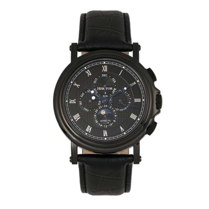Heritor Automatic Kingsley Leather-Band Watch w/Day/Date