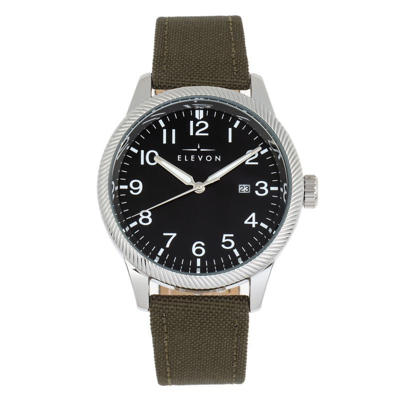 Elevon Bandit Leather-Band Watch w/Date