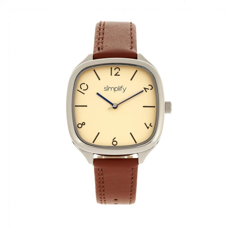 Simplify The 3500 Leather-Band Watch