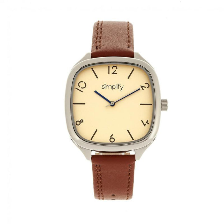 Simplify The 3500 Leather-Band Watch