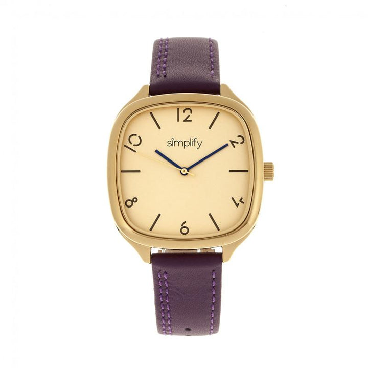 Simplify The 3500 Leather-Band Watch