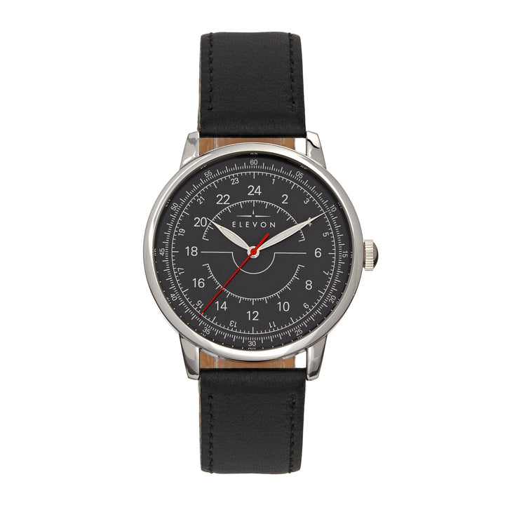 Elevon Gauge Leather-Band Watch
