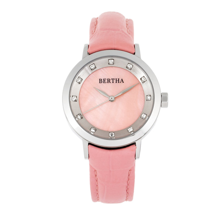 Bertha Cecelia Leather-Band Watch