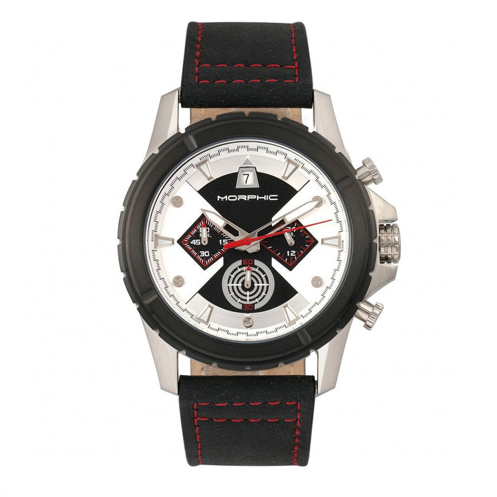 Morphic M57 Series Chronograph Leather-Band Watch