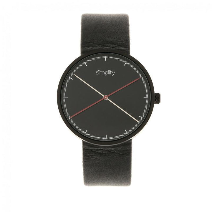 Simplify The 4100 Leather-Band Watch