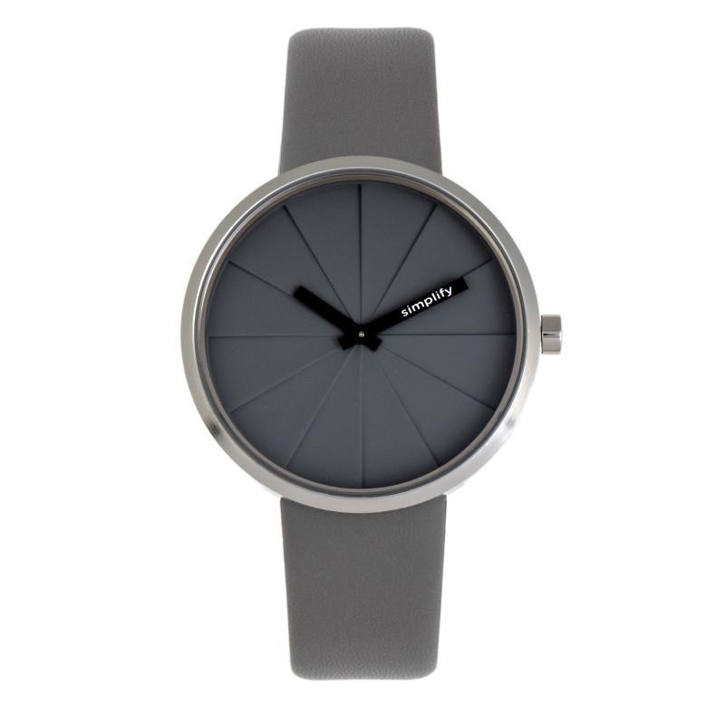 Simplify The 4000 Leather-Band Watch