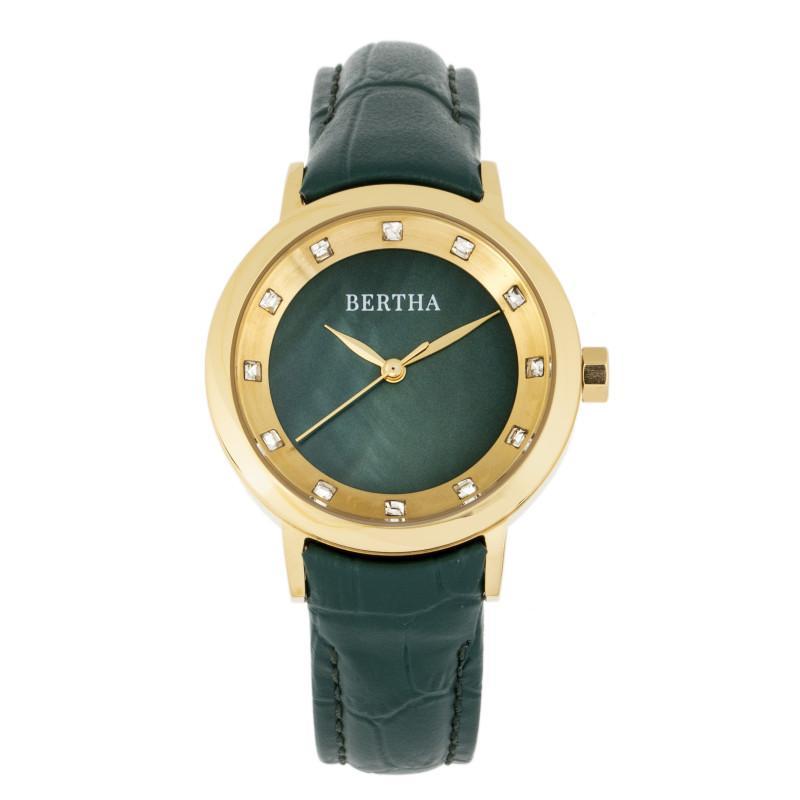 Bertha Cecelia Leather-Band Watch