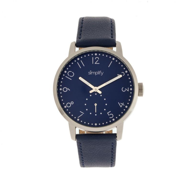 Simplify The 3400 Leather-Band Watch