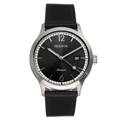 Heritor Automatic Becker Leather-Band Watch w/Date