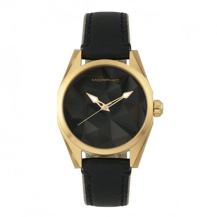 Morphic M59 Series Leather-Overlaid Canvas-Band Watch