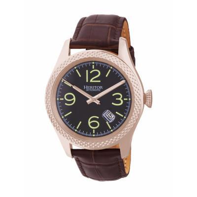 Heritor Automatic Barnes Leather-Band Watch w/Date