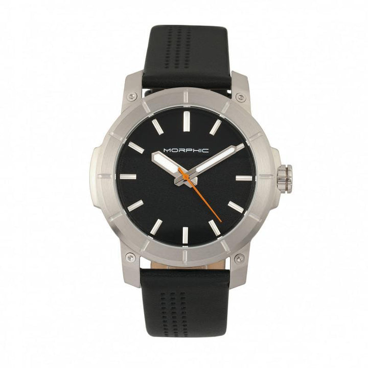 Morphic M54 Series Leather-Band Chronograph Watch
