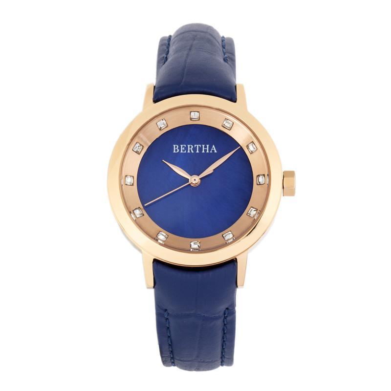 Bertha Cecelia Leather-Band Watch
