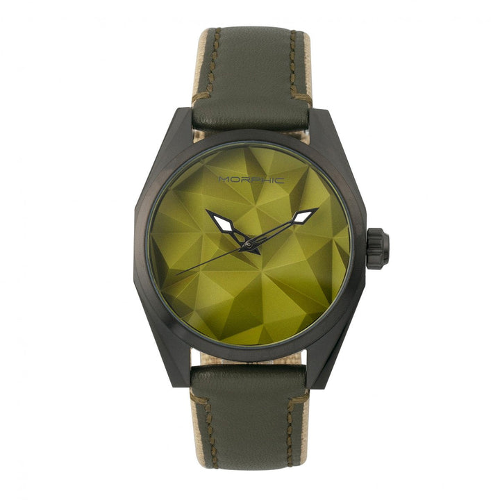 Morphic M59 Series Leather-Overlaid Canvas-Band Watch