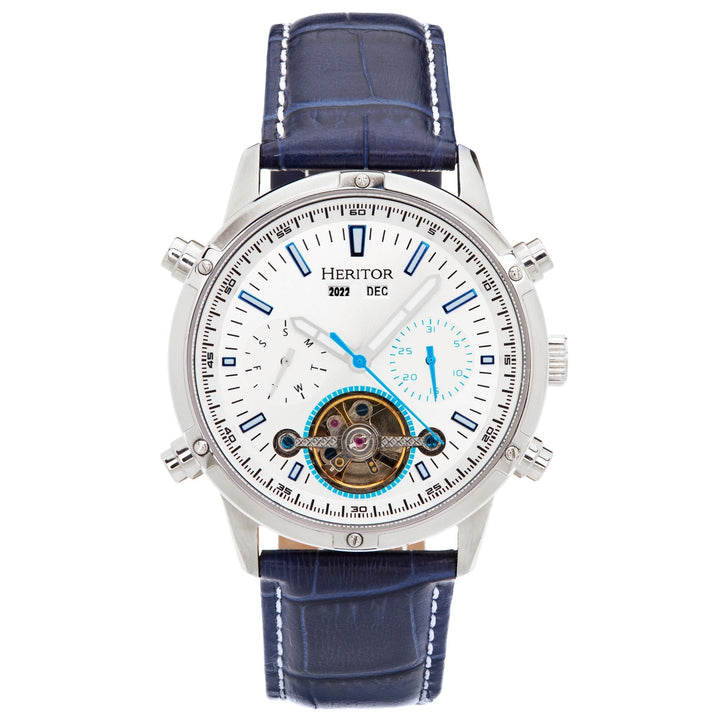 Heritor Automatic Wilhelm Semi-Skeleton Bracelet Watch w/Day/Date - Ruumur