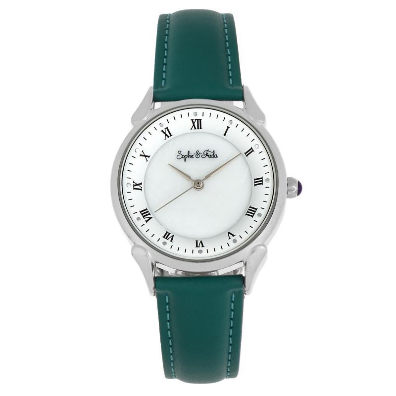 Sophie and Freda Mykonos Mother-Of-Pearl Leather-Band Watch