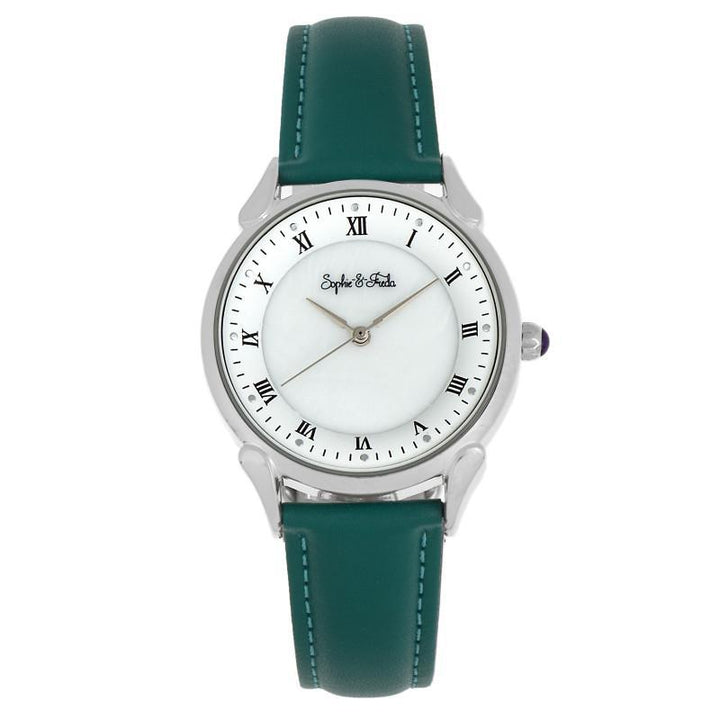 Sophie and Freda Mykonos Mother-Of-Pearl Leather-Band Watch