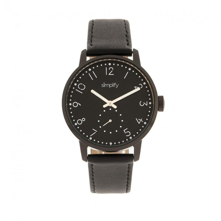 Simplify The 3400 Leather-Band Watch