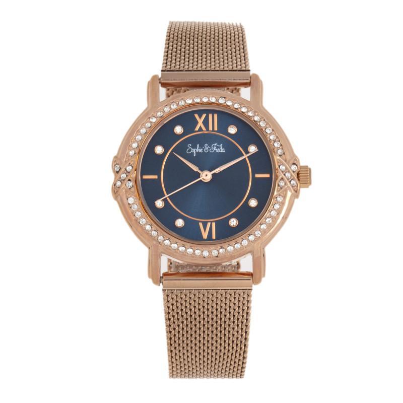 Sophie and Freda Reno Bracelet Watch w/Swarovski Crystals