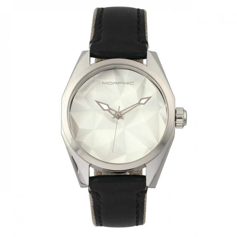 Morphic M59 Series Leather-Overlaid Canvas-Band Watch