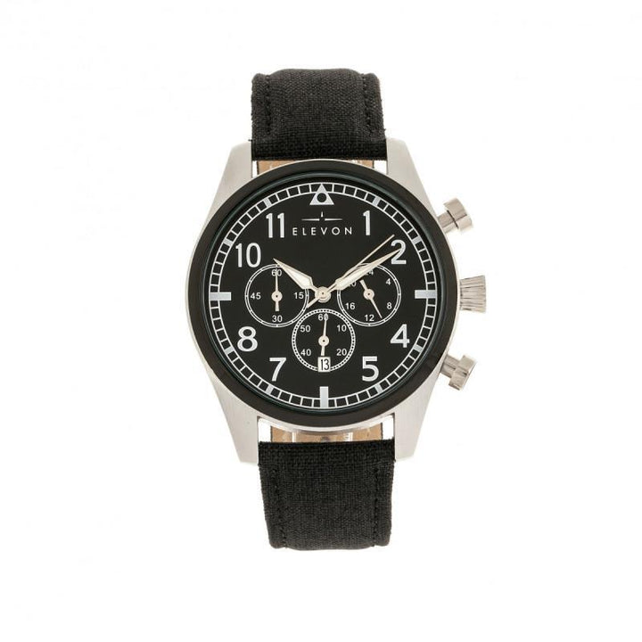 Elevon Curtiss Chronograph Nylon-Overlaid Leather-Band Watch