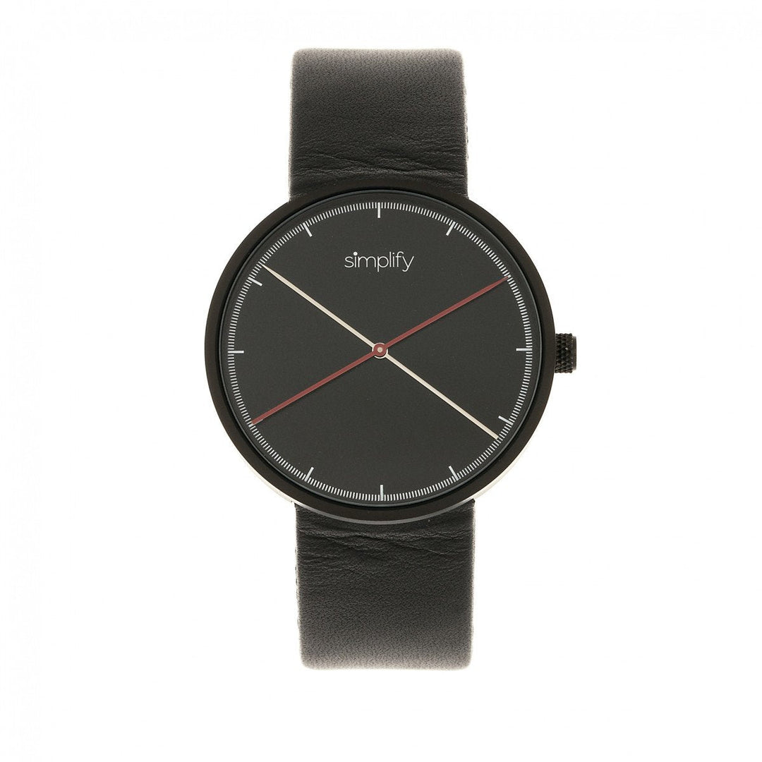 Simplify The 4100 Leather-Band Watch