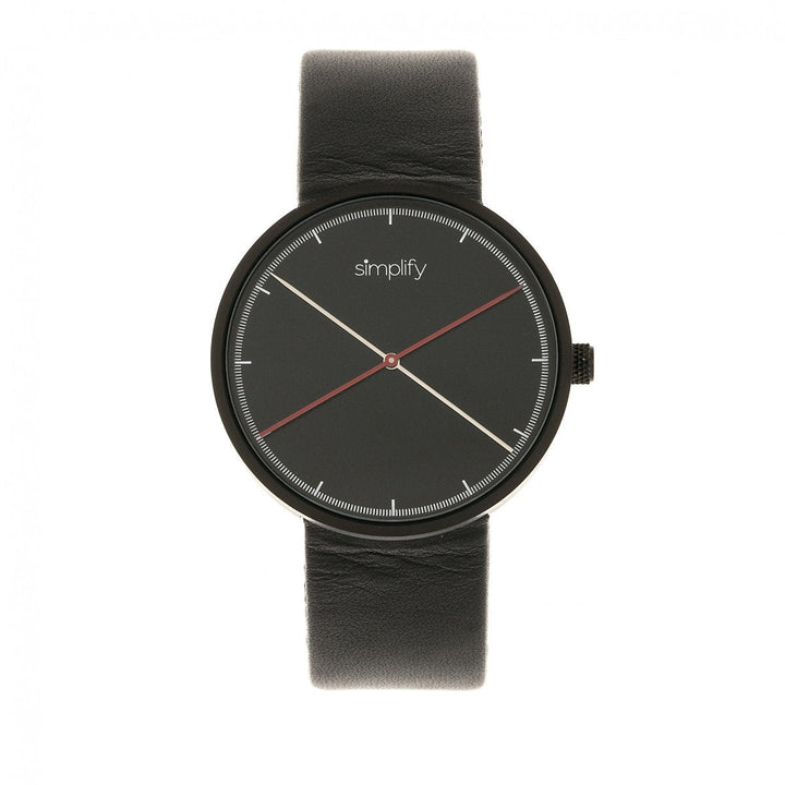 Simplify The 4100 Leather-Band Watch