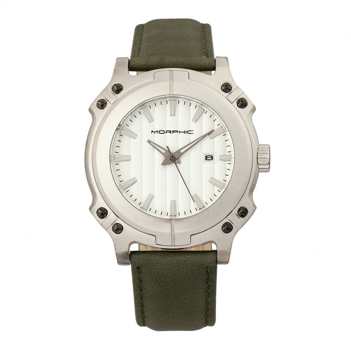 Morphic M68 Series Leather-Band Watch w/ Date