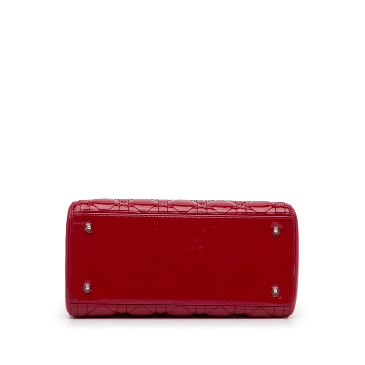 Top quality Dior Lady Top quality Dior Medium Red Patent Leather