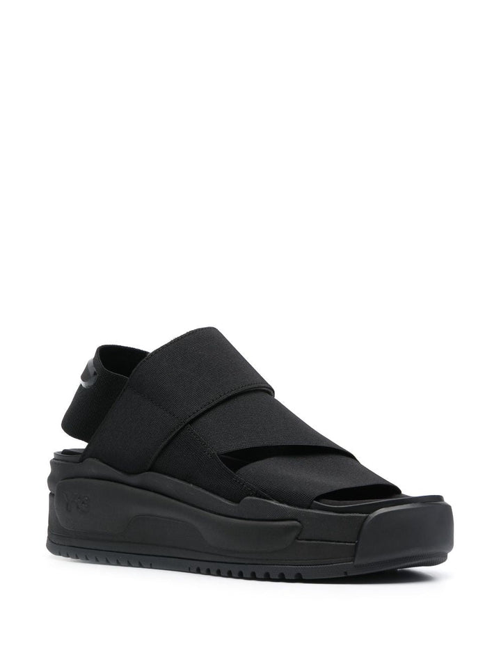 Y-3 RIVALRY ELASTICATED-STRAP SANDALS