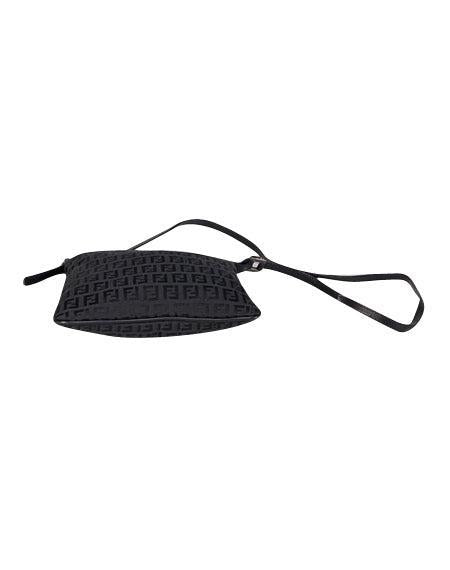 Fendi - Black Monogram Zucchino Canvas Crossbody Bag