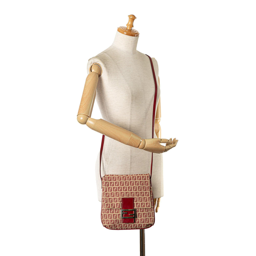 Fendi Zucchino Canvas Flap Crossbody
