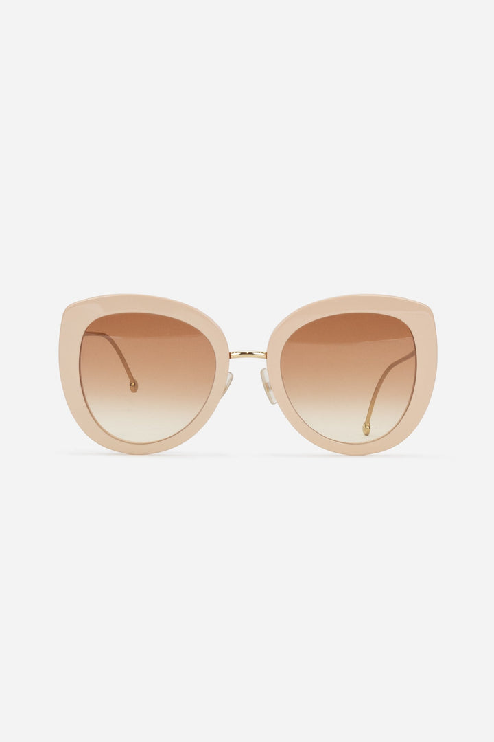 Pink F Cat Eye Sunglasses