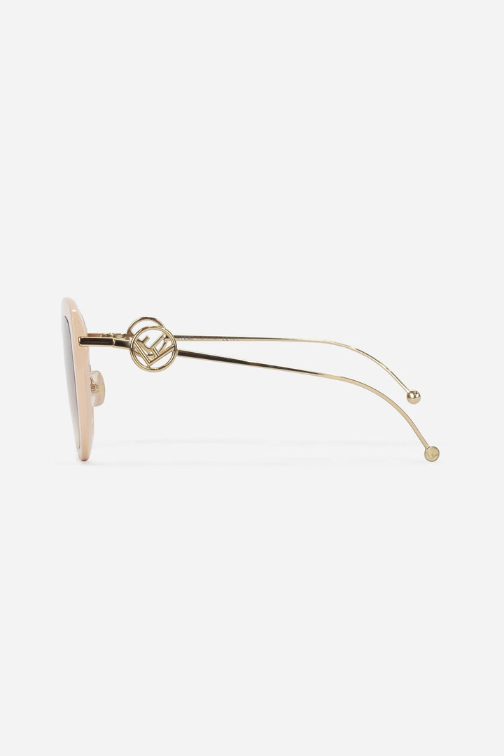 Pink F Cat Eye Sunglasses