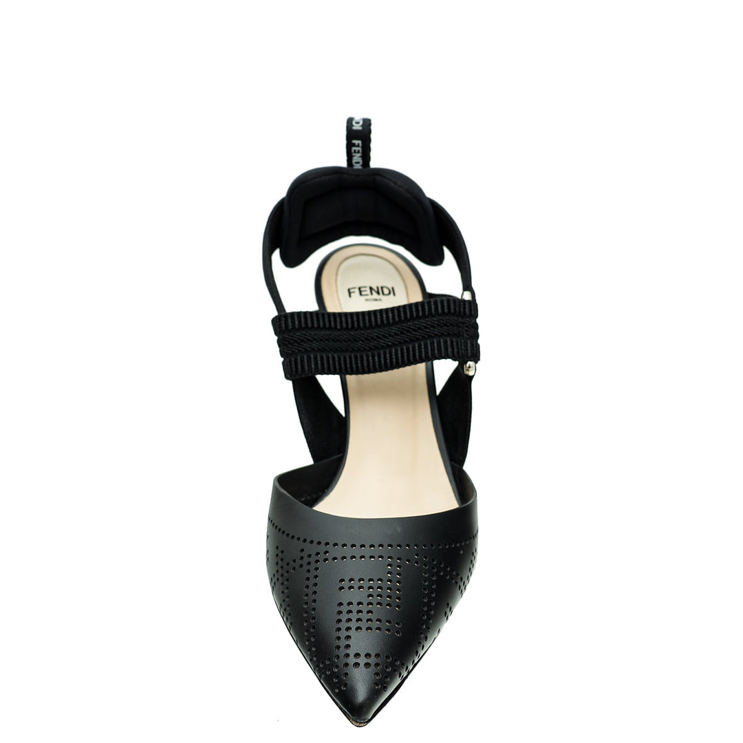 Fendi Black Perforated Colibri Pumps 35