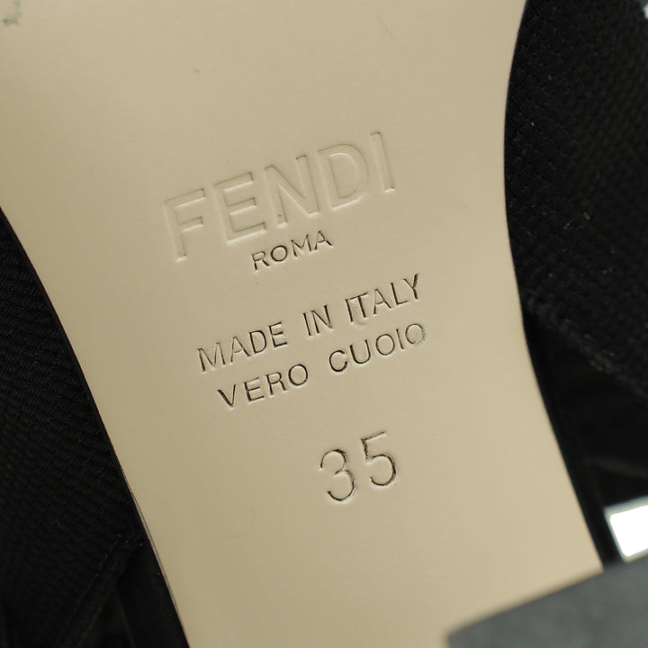 Fendi Black Perforated Colibri Pumps 35