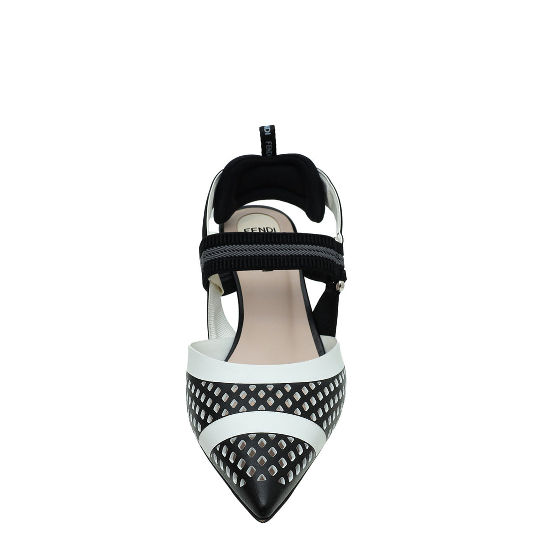 Fendi Bicolor Colibri Slingback 37.5